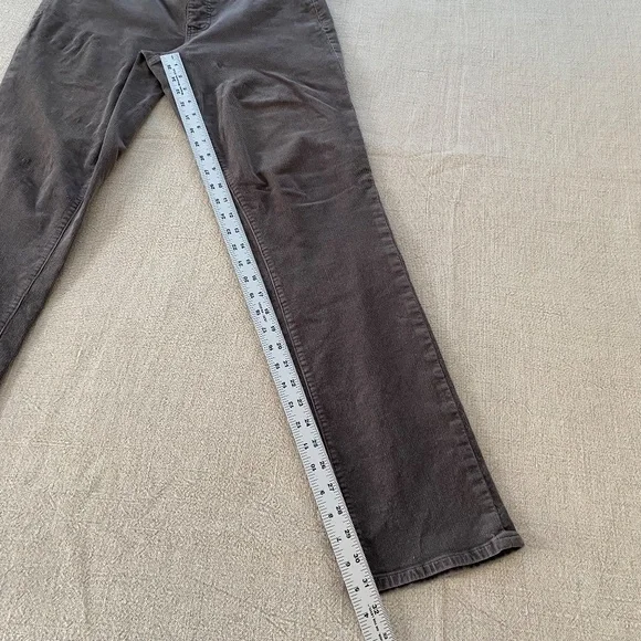 JAG High-Rise Straight Leg Pull-On Stretch Corduroy Pant in Gray - Size 8 - Picture 8 of 16